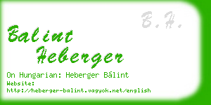 balint heberger business card